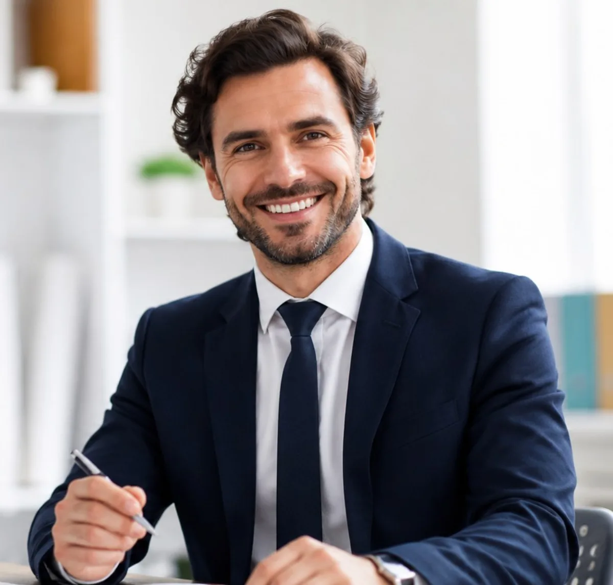 Professionnel qui gère documents et caisse depuis la plateforme